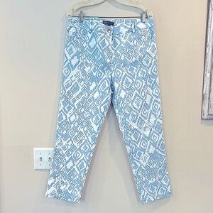 🔥Elliott Lauren Blue and White Patterned Pants🔥